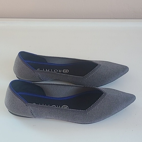 Rothys The Point Pebble Gray Flats Women's Size 10.5 - Picture 5 of 16